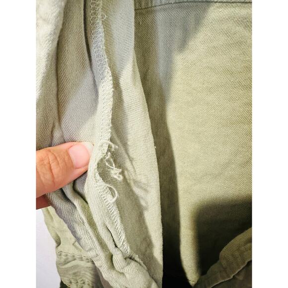 LAUREN RALPH LAUREN Green Linen Blend Notched Lapels Utility Jumpsuit size 8 - Picture 12 of 15